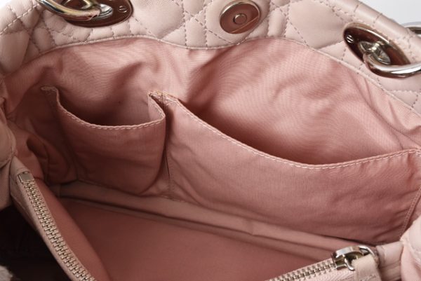 201122 1 7 d 11 Dior Miss Dior Tote Bag Cannage Rose Pink