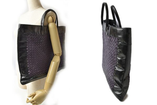 201215 24 bv 2 Bottega Veneta Tote Bag Intrecciato Lizard Black