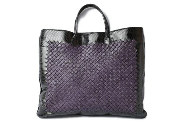 201215 24 bv 3 Bottega Veneta Tote Bag Intrecciato Lizard Black