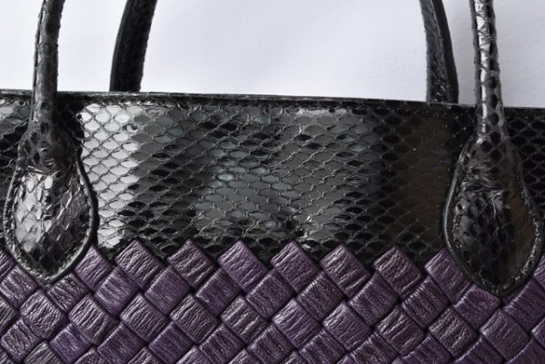 201215 24 bv 7 Bottega Veneta Tote Bag Intrecciato Lizard Black