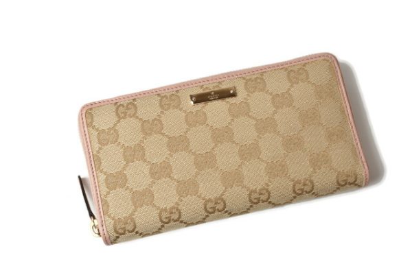 201215 26 g 2 Gucci Long Wallet GG Beige Pink