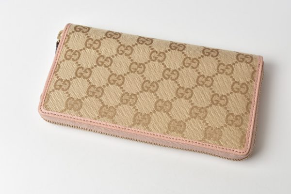 201215 26 g 3 Gucci Wallet GG Beige Pink