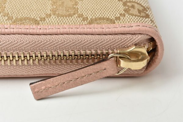 201215 26 g 5 Gucci Long Wallet GG Beige Pink