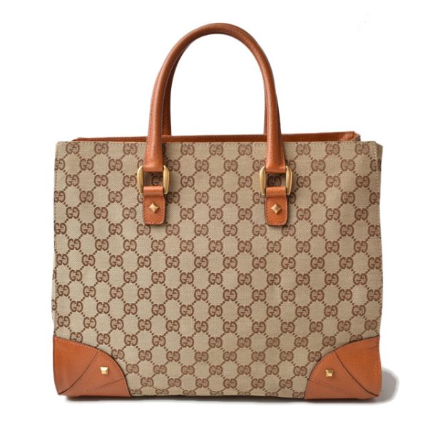 201215 7 g 1 Gucci Tote Bag GG Beige Brown