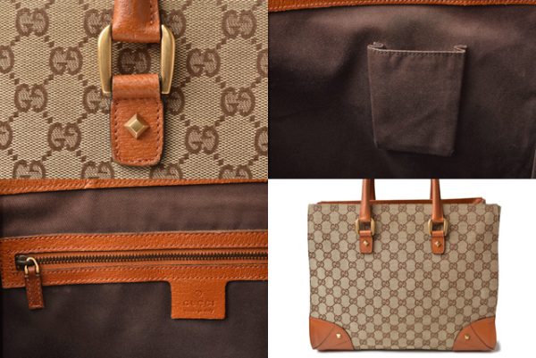 201215 7 g 3 Gucci Tote Bag GG Beige Brown