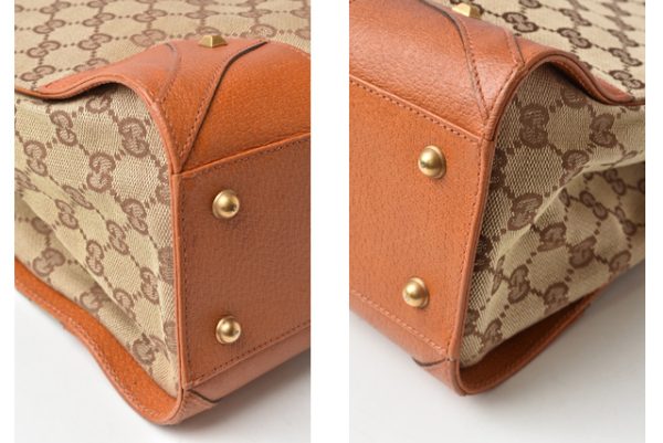 201215 7 g 6 Gucci Tote Bag GG Beige Brown