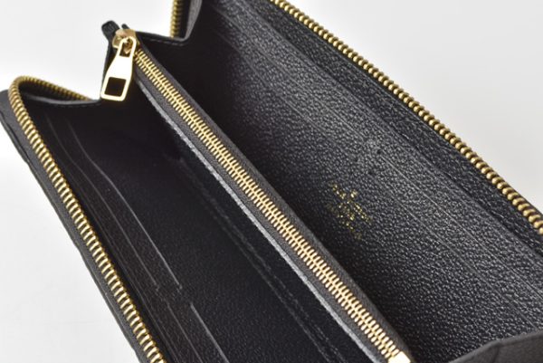 201225 11 lv 5 Louis Vuitton Long Wallet Clemence Empreinte Noir Black