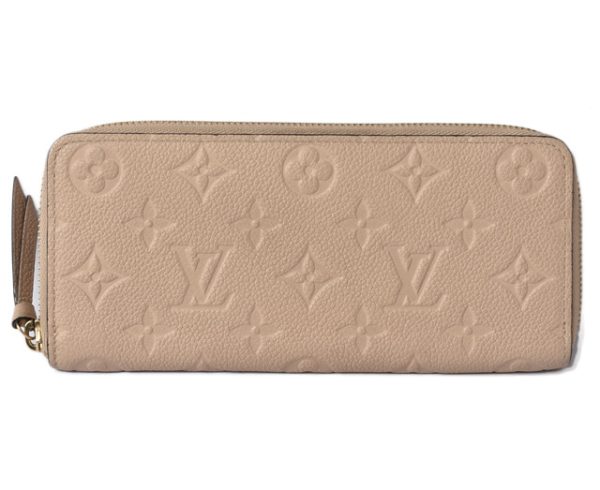 201225 13 lv 1 Louis Vuitton Long Wallet Portefeuille Clemence Empreinte Dune