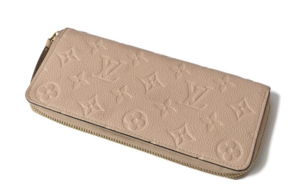 201225 13 lv 2 Louis Vuitton Long Wallet Portefeuille Clemence Empreinte Dune