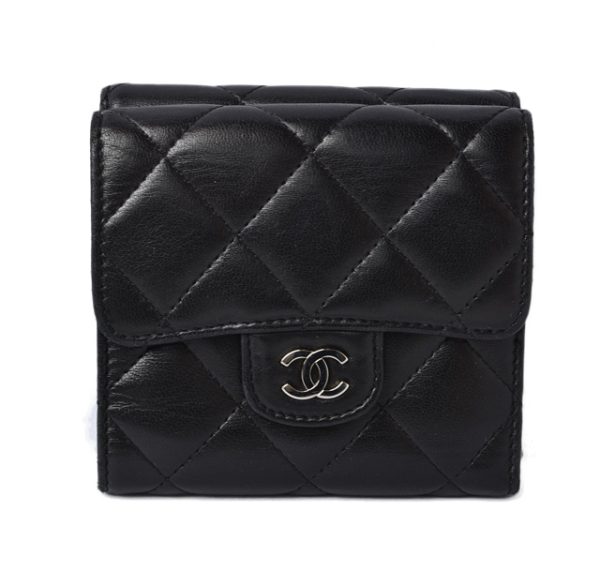 201225 14 c 1 Chanel 3 FWallet Lambskin Black Brown