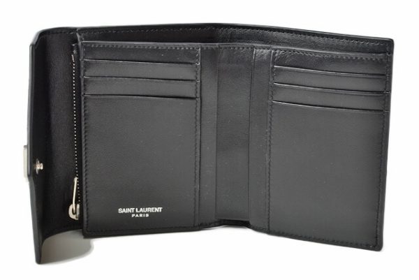 201225 635 03 5 Saint Laurent Wallet Monogram Studs Black