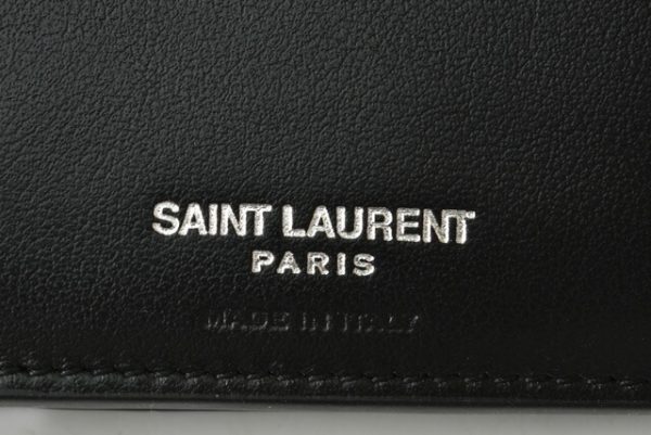 201225 635 03 6 Saint Laurent Wallet Monogram Studs Black