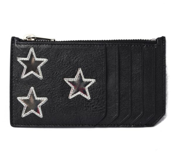 201228 533 05 ysl 1 Saint Laurent Coin Case Card Case Ship Pouch Star Black