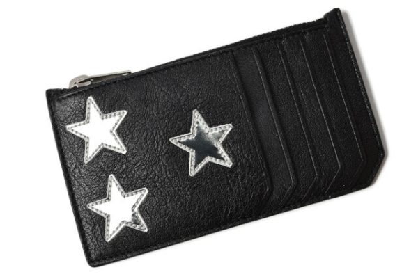 201228 533 05 ysl 2 Saint Laurent Coin Case Card Case Ship Pouch Star Black