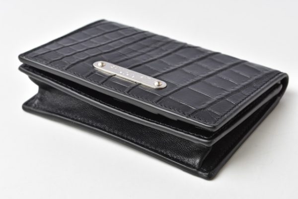 201228 533 09 ysl 4 Saint Laurent Coin Case Card Case Card Holder Crocodile Black