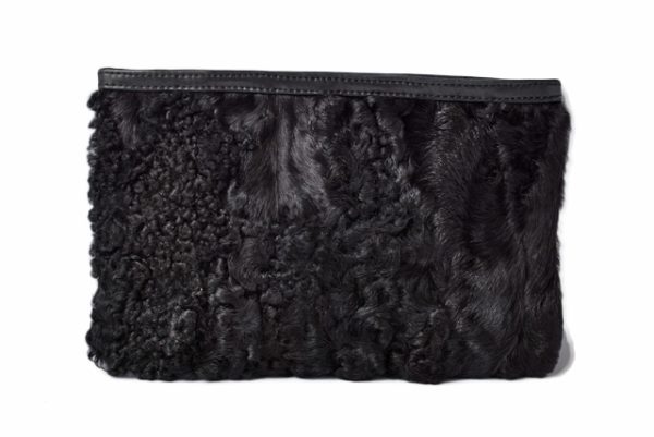 201229 19 lo 3 Loewe Clutch Pouch Lambskin Wool Black