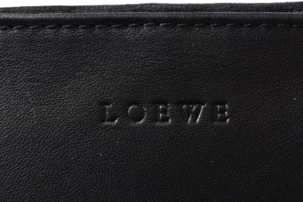 201229 19 lo 6 Loewe Clutch Pouch Lambskin Wool Black