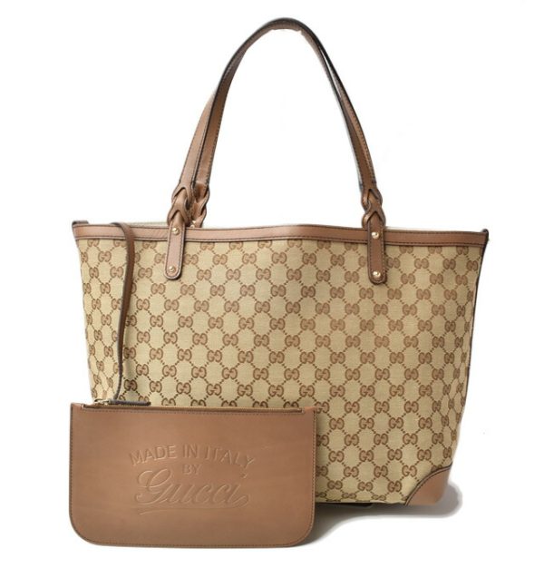 201229 24 g 1 Gucci Tote Bag GG Beige Brown