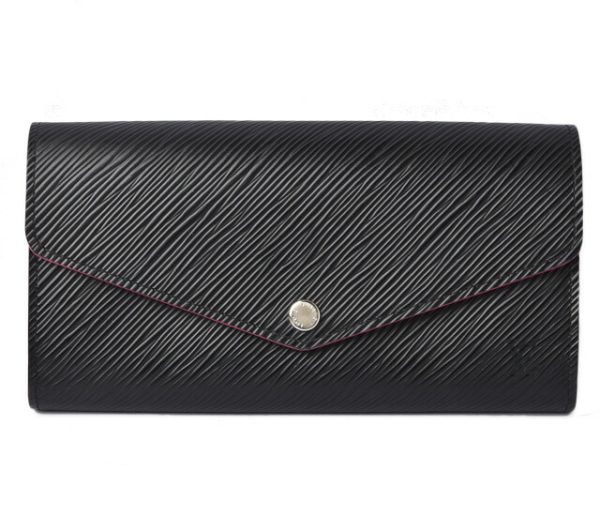 201229 25 lv 1 Louis Vuitton Sara Wallet Long Epi Black