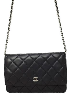 2020015380018 Chanel Matrassel Lambskin Chain Shoulder Bag Black