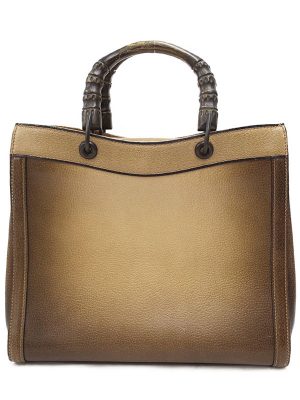 2020204250016 Fendi Peekaboo 2way Shoulder Bag Leather Greige