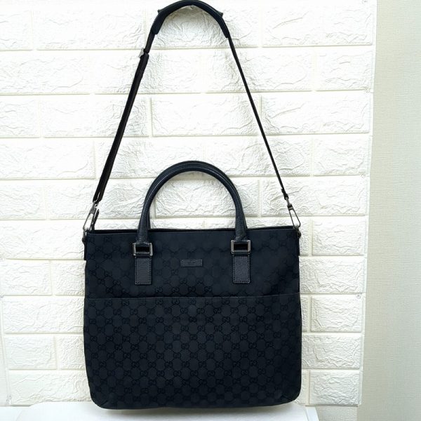 20231211 140706526 GUCCI GG pattern handbag shoulder bag black bag