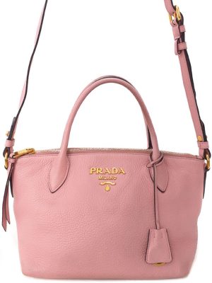 2023166560018 Prada Logo Chain Shoulder Bag Pink