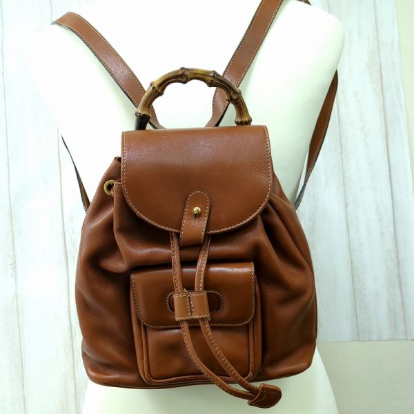 20240612 154200982 GUCCI Bamboo Mini Backpack Brown Bag