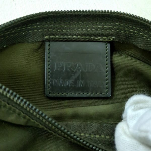 20240616 132211510 PRADA Nylon Pouch Makeup Pouch Khaki