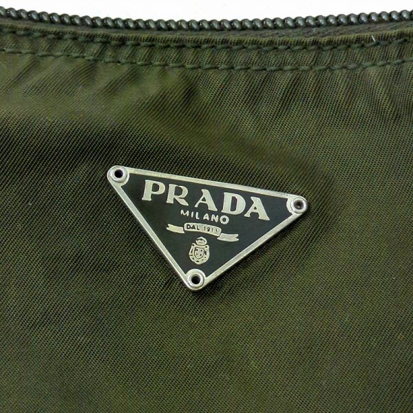 20240616 132450885 PRADA Nylon Pouch Makeup Pouch Khaki