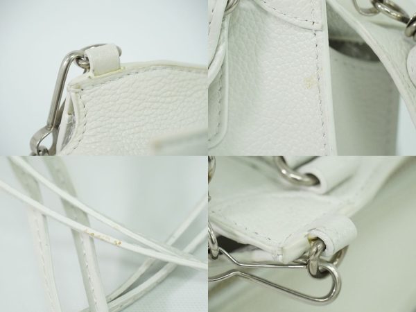 2100020000004992 4 Balenciaga Neo City Mini 2WAY Shoulder Bag Handbag Pochette White