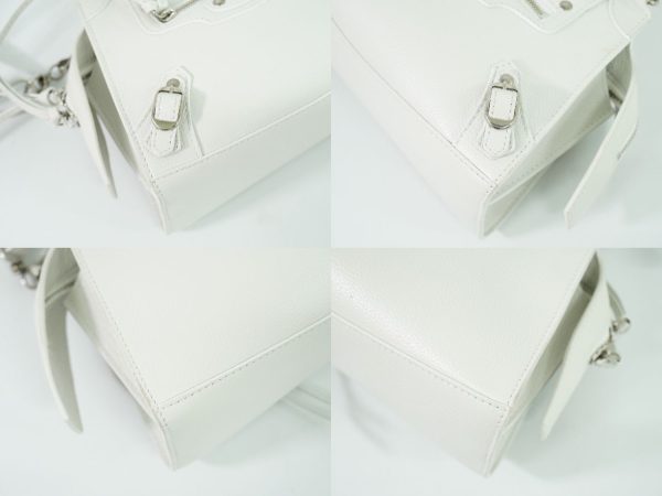 2100020000004992 7 Balenciaga Neo City Mini 2WAY Shoulder Bag Handbag Pochette White