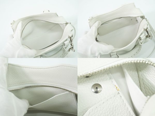 2100020000004992 8 Balenciaga Neo City Mini 2WAY Shoulder Bag Handbag Pochette White