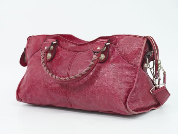 2100020000008944 2 Balenciaga The Giant Part Time 2WAY Shoulder Bag Handbag Bordeaux