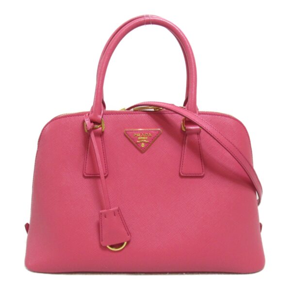 2100301106390 2 Prada 2Way Saffiano Tote Bag Pink