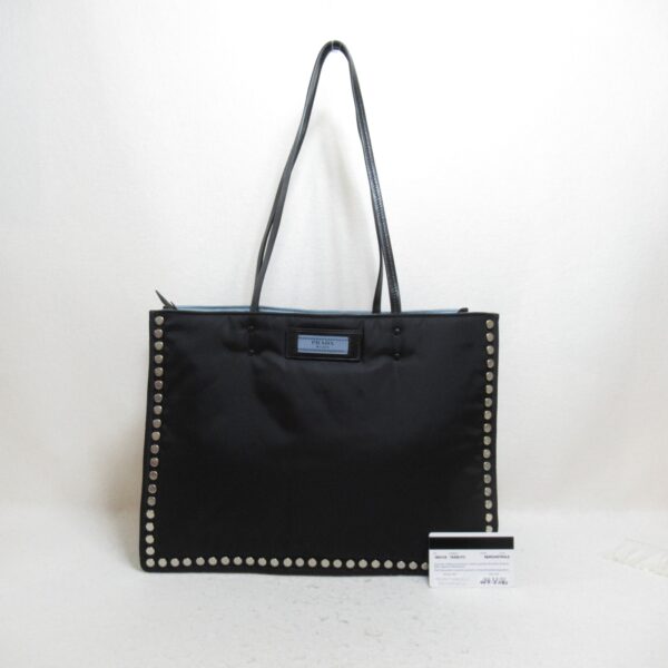 2100301107137 2 Prada Nylon Tote Bag Black