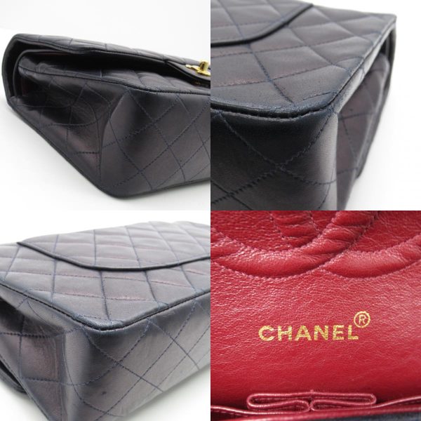 2100301132047 8c Chanel Matelasse Double Flap Chain Lambskin Blue