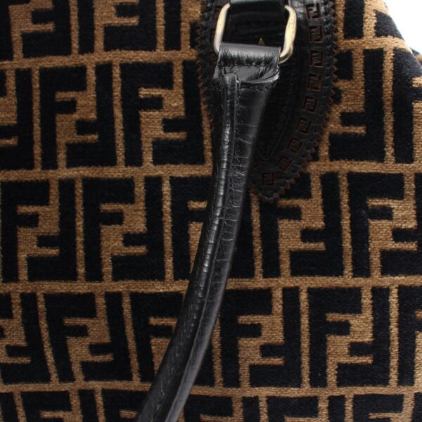 2100301141797 6 Fendi Zucca Fabric Handbag Beige Black