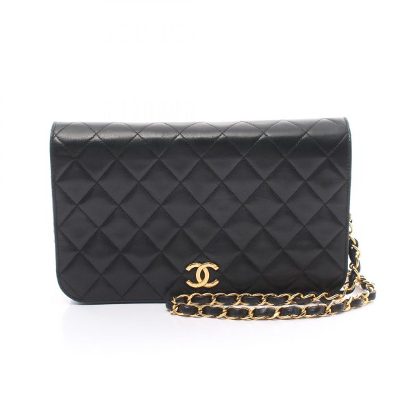 2100301142282 1 Chanel Matelasse Shoulder Bag Lambskin Black