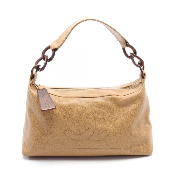 2100301145832 1 Chanel Cocomark Shoulder Bag Caviar Skin Brown