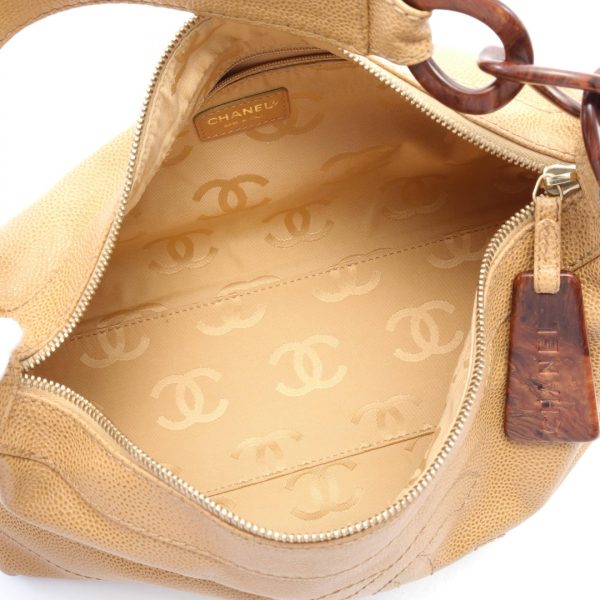 2100301145832 3 Chanel Cocomark Shoulder Bag Caviar Skin Brown