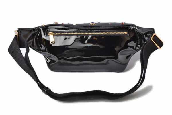 210105 649 01 ysl 7 Saint Laurent Body Bag Patent Rhinestone Black