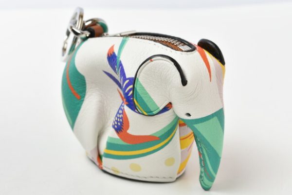 210115 843 12 lo 3 Loewe Elephant Charm Accessory Case Green Multi