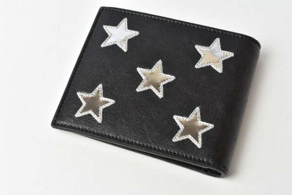 210115 865 02 ysl 3 Saint Laurent Folding Wallet Star Black