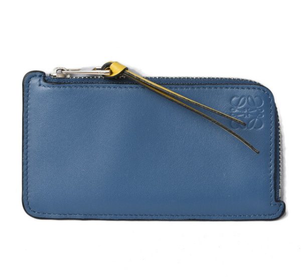 210115 865 03 lo 1 Loewe Coin Case Mini Wallet Soft Calf Blue Multi Yellow