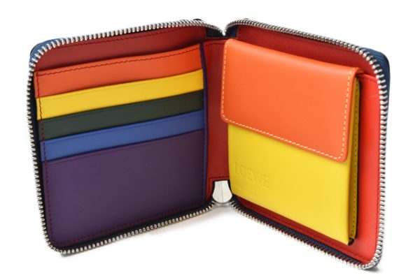 210115 865 07 lo 5 Loewe Folding Wallet Anagram Blue Rainbow