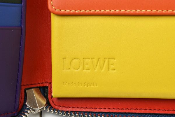 210115 865 07 lo 6 Loewe Folding Wallet Anagram Blue Rainbow