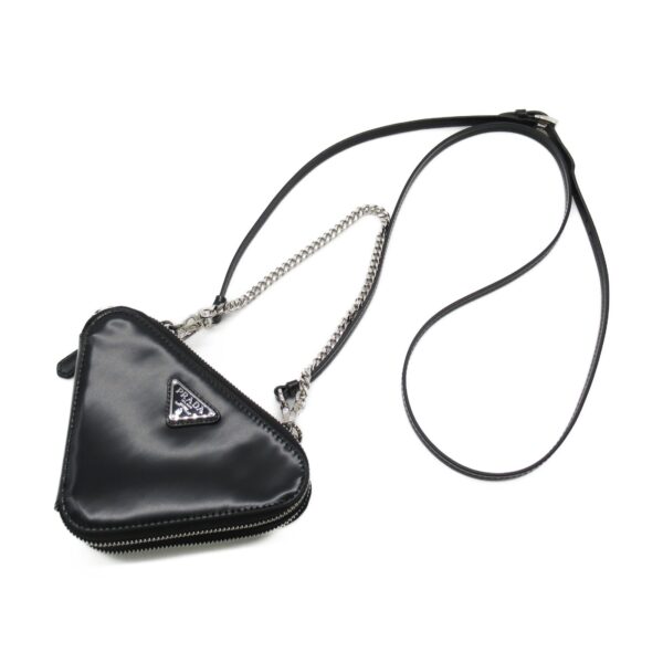 2101217362160 6 Prada Brushed Shoulder Pouch Black