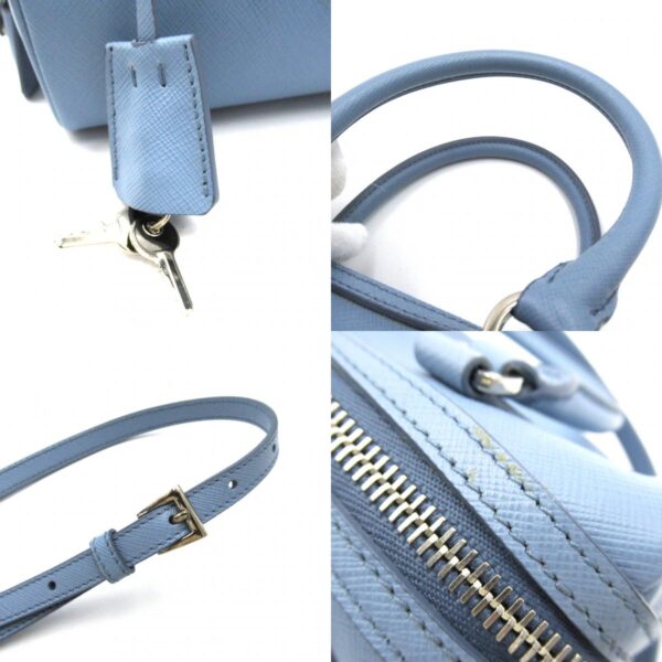 2101217487412 9c Prada 2Way Saffiano Mini Bag Blue