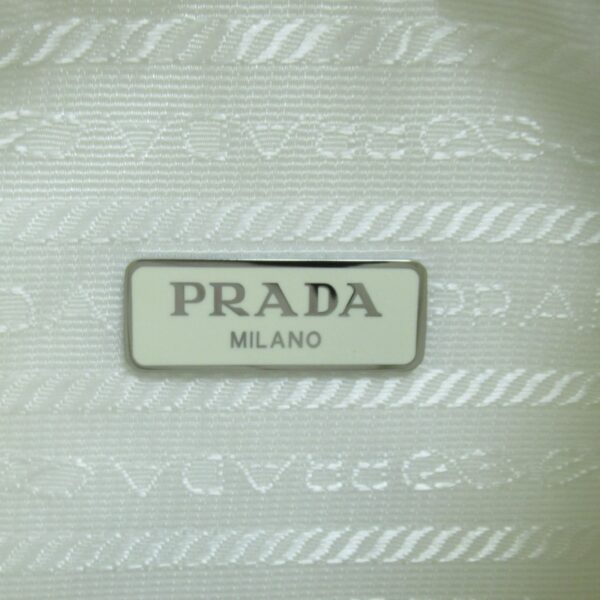 2101217494366 13 Prada Nylon Shoulder Bag White Black Dot